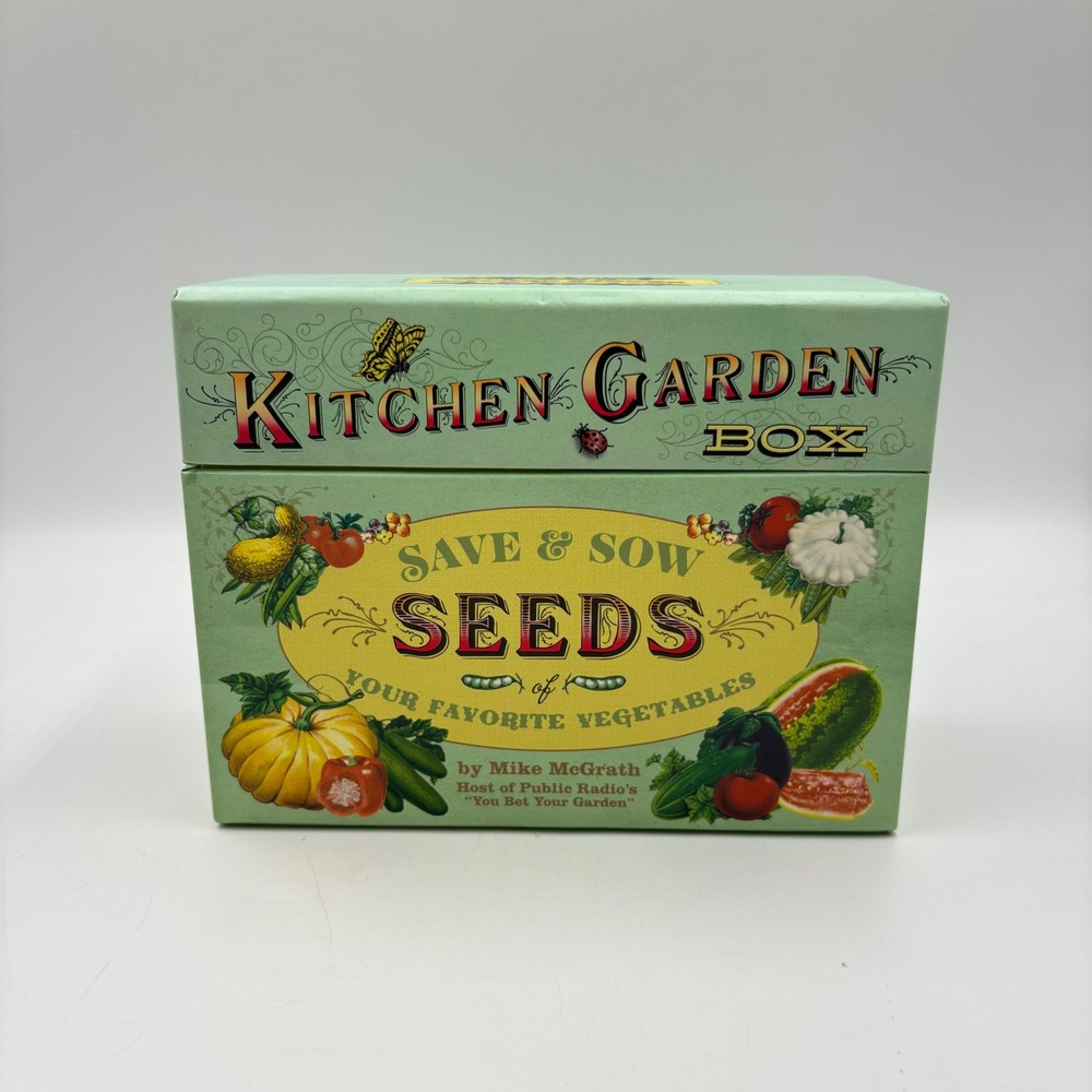 Quirk Books Kitchen Garden Box Mike McGrath Seed Saving Guide Cards Complete